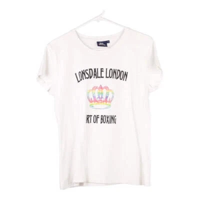 Camiseta gráfica Lonsdale - Grande mezcla de algodón blanco Foto 1 de 4