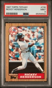 1987 TOPPS TIFFANY 735 RICKEY HENDERSON PSA 9 💥 - Picture 1 of 2