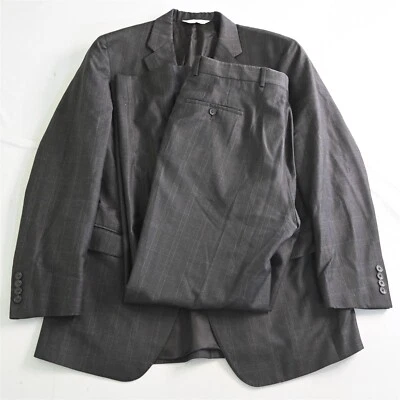 Traje de hombre Samuelsohn 42R 36x32 marrón Glenn Check Super 130s lana a dos aguas Foto 1 de 4