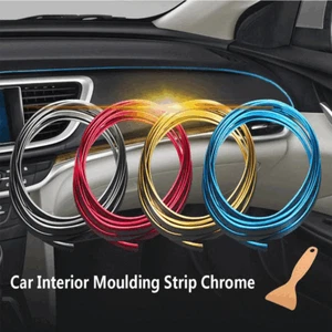 16ft/5M Car Interior Door Gap Edge Line Insert Molding Trim Decor Strip + Tool - Picture 1 of 24