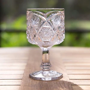 Vaso de agua transparente estante de vidrio de EE. UU. EAPG 1906 - Imagen 1 de 10
