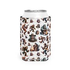 Sasquatch Bigfoot Funny Faces Can Cooler Koozie Sleeve