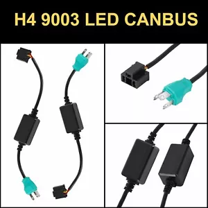 Par de faros LED H4 9003 resistencia a carga Canbus decodificador antiparpadeo sin errores - Imagen 1 de 8