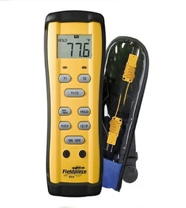 ST4: Dual Temperature Meter in clear front case BRAND: Fieldpiece - Picture 1 of 5