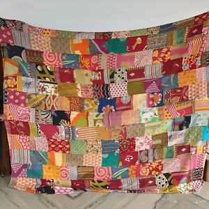 Colcha Rally Vintage Kantha Bordada Doble Manta Tiro Boho Hippie - Imagen 1 de 4