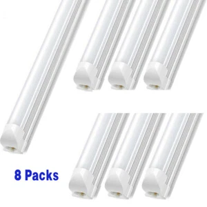8 Pack 8FT LED Shop Light T8 72W Linkable LED Light Fixture For Garage Warehouse - Picture 1 of 10