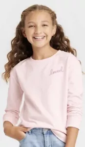 Cat & Jack Pull Over Soft Light Pink Girls Sweatshirt X-LARGE (14/17) Plus - Picture 1 of 7