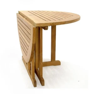 48" ROUND BUTTERFLY TABLE - A GRADE TEAK GARDEN OUTDOOR DINING FURNITURE PATIO - Picture 1 of 3