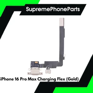 Per iPhone 16 Pro Max Porta di Ricarica Connettore Dock Flex Ricambio (Oro) -UK - Foto 1 di 1