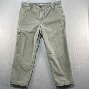 Dockers Pants Mens Size 40x30 D3 Classic Beige Hiking Outdoor Utility Zip Pocket - Picture 1 of 8