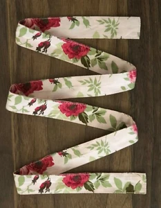 Gymboree - Teachers Pet Floral Flower Rose Pant Fabric Tie Bow Belt 8 9 10 12 - Picture 1 of 1