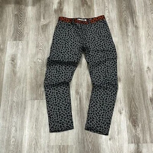 Unisex Billionaire Boys Club Leopard Print Jeans Size 31x30 Grey Orange - Picture 1 of 6