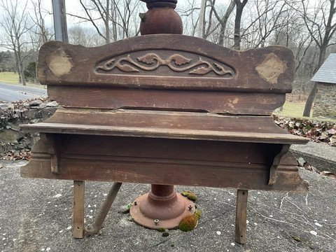 Antique Victorian Wood Shelf for Washstand Dresser Sink Repurposed Wall Shelf Cover