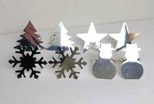 Silverplated Christmas Napkin Rings - Picture 1 of 3