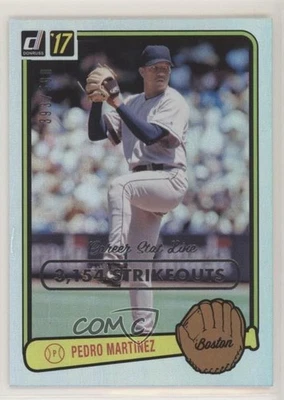 2017 Panini Donruss Retro 1983 Stat Line Career /500 Pedro Martinez #RV-42 HOF - Image 1 of 2