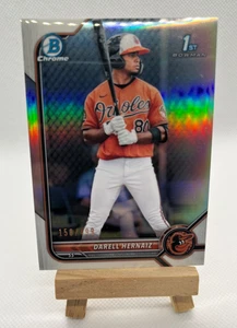 2022 Bowman Chrome Darell Hernaiz 1st Refractor #BCP-27 Orioles #150/499 - Picture 1 of 2