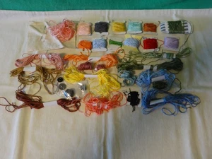 COTTON EMBROIDERY THREADS : BULK LOT USED - Picture 1 of 5