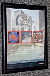 CHICAGO band Framed A4 first three ALBUMS original promo ART poster - Picture 1 of 1