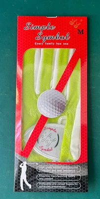 Women's Simple Symbol GREEN Leather GOLF GLOVE Right Hand NEW New in Package - Image 1 of 2