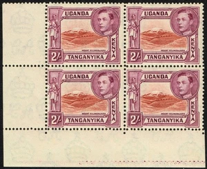 SG 146b BRITISH KUT 1944 – 2/- LAKE-BROWN & BROWN-PURPLE (p 13.75 X 13.25) – U/M - Picture 1 of 2