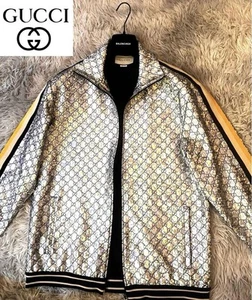 Rare Gucci Laminated Sparkling GG Monogram Jacket US Men’s M from Japan - Bild 1 von 24