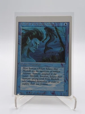 MERFOLK OF THE PEARL TRIDENT 1994 REVISED EDITION Magic: The Gathering "MISCUT" - Image 1 of 3