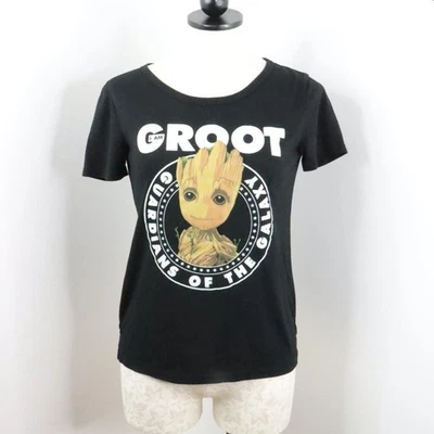Guardians of the Galaxy Women’s S I Am Groot Black Graphic Marvel Tee T-Shirt - Image 1 of 4