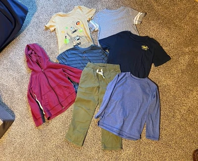 Lote Ropa Niños Talla 5t Camisas Sudadera Pantalones Gato y Jack, Jumping Frijoles Foto 1 de 4