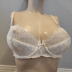 Victoria's Secret Bra 34D Ivory Underwire Lined - Picture 1 of 4
