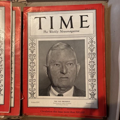 Time: The Weekly Newsmagazine June 3, 1935 Volume 25 No. 22 Vintage - Image 1 of 2