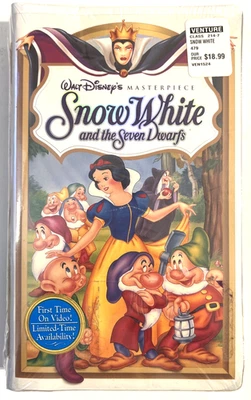 Disney Snow White and the Seven Dwarfs VHS Masterpiece Collection Sealed 1994 - Image 1 of 2