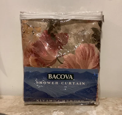 Cortina de Ducha Bacova "Mónaco" 72"x72" Floral Jacquard Nueva en Paquete Foto 1 de 2