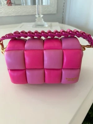 Bandolera Kate Spade Boxxy Rosa Bloqueo de Color Este Oeste PIEL DE CORDERO Cuero Foto 1 de 4