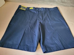 NWT Claiborne Men’s Chino Shorts Men’s Size 40 Navy Blue Flat Front Cotton - Picture 1 of 7
