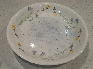 Jenny Bell handbemalt 8,25" Keramik Floral Servier Kuchen/Platte. Unikat  - Bild 1 von 11