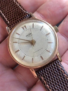 1950s Vintage Enicar Mens Watch Gold Plated Case Great Dial 34,5mm Swiss - Picture 1 of 9