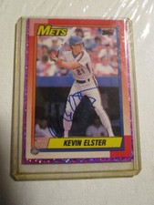 Autographed Kevin Elster - 1990 Topps #734 - New York Mets Baseball Card