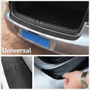 Carbon Fiber Vinyl Decal Car Sill Plate Bumper Guard Protector Cover Trunk Trim