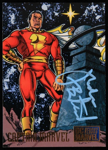 1995 Jackson Bostwick Signed Captain DC Versus Marvel Card #18 (JSABostwick LOA) Cover