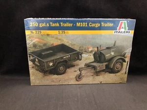 Italeri - 250 gal.s Tank Trailer - M101 Cargo Trailer 1:35 Scale Model Kit 229 - Picture 1 of 8
