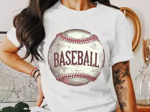 Vintage Baseball T-Shirt, Classic Sports Fan Tee Unisex baseball gift for him - Picture 1 of 23