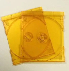 10 STCK. NEU HOCHWERTIGE HERGESTELLTE IN DEN USA CD-Fächer ORANGE mit Compact Disc Audio, KOSTENLOSER VERSAND - Bild 1 von 2