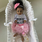 Finished Lifelike Reborn Baby Doll Realistic Newborn African Black Skin Girl Toy