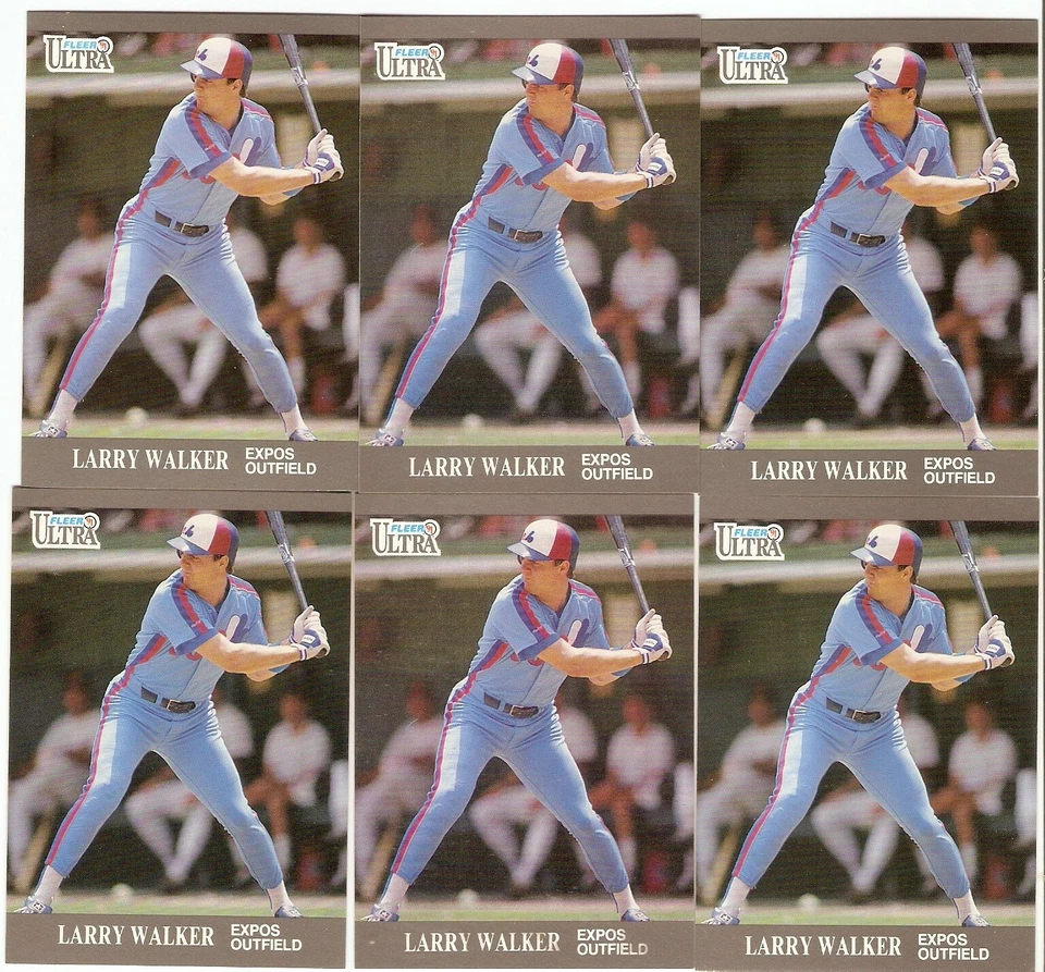 LARRY WALKER ROOKIE LOT 1991 FLEER ULTRA UPDATE U-93 EXPOS COLORADO ROCKIES HOF - Image 1 of 1