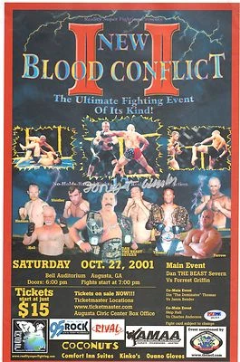 Forrest Griffin Dan Severn Signed RSF 11x17 Poster PSA/DNA COA Pro MMA Debut UFC - Image 1 of 4