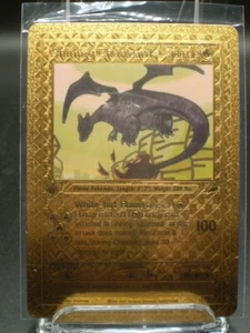 Tarjeta de lámina de oro de Pokémon Shining Charizard 1a edición tarjeta de fan art - Imagen 1 de 1