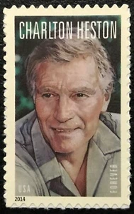 2014 Scott #4892 - Forever - CHARLTON HESTON - HOLLYWOOD - Single Stamp- Mint NH - Picture 1 of 1