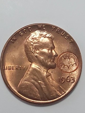 RARE Uncirculated 1963 Lincoln Memorial Cent w/ Batman Stamp Cover