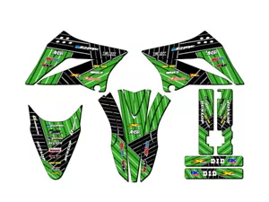 2010-2023 KLX 110 RACE SERIES Green Senge Graphics Kit Compatible with Kawasaki - Bild 1 von 4