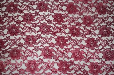 Raschel Lace Fabric by the Yard | Vintage Lace Fabric | Multiple colors | 60" | - Image 1 of 4